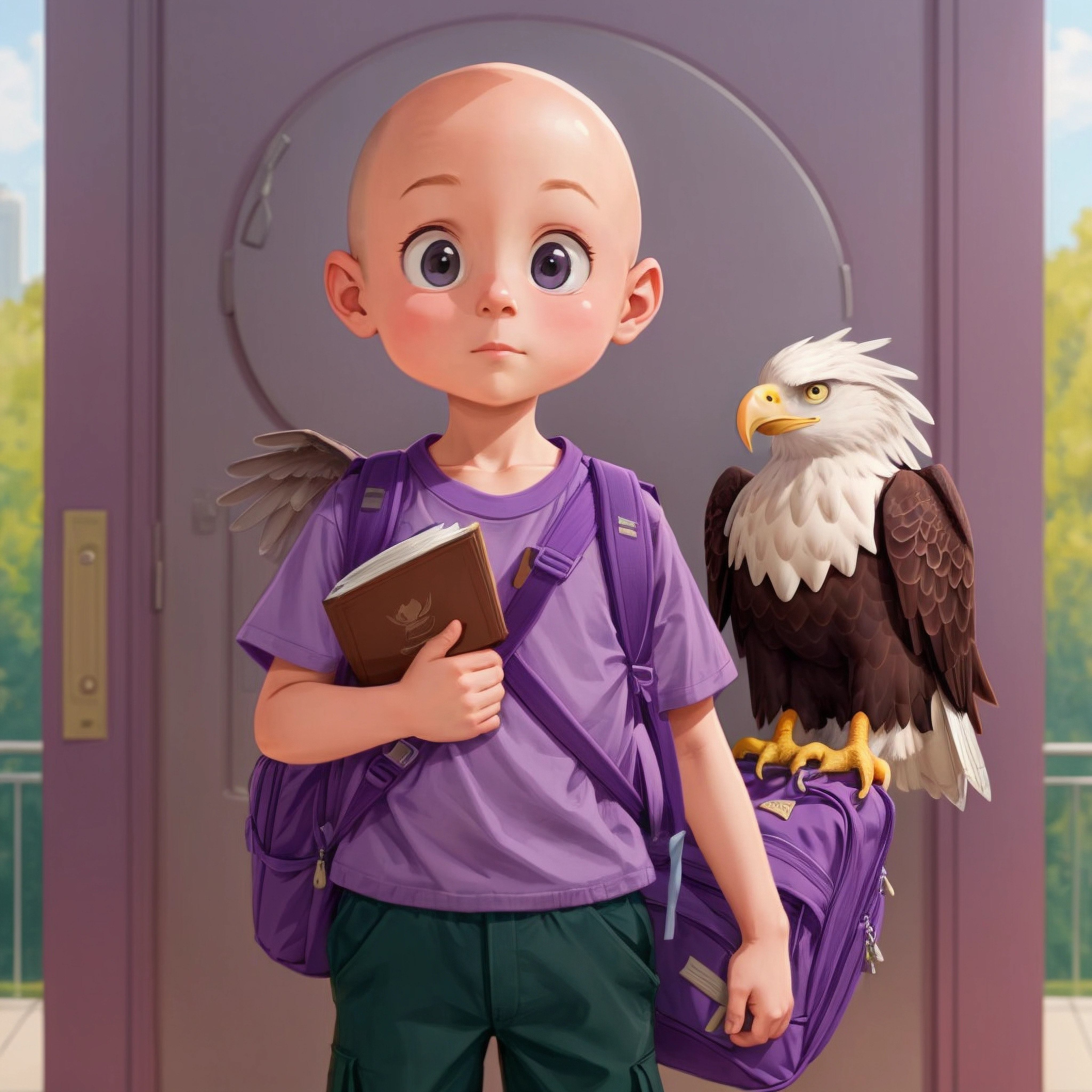Little Eagle Goes to School